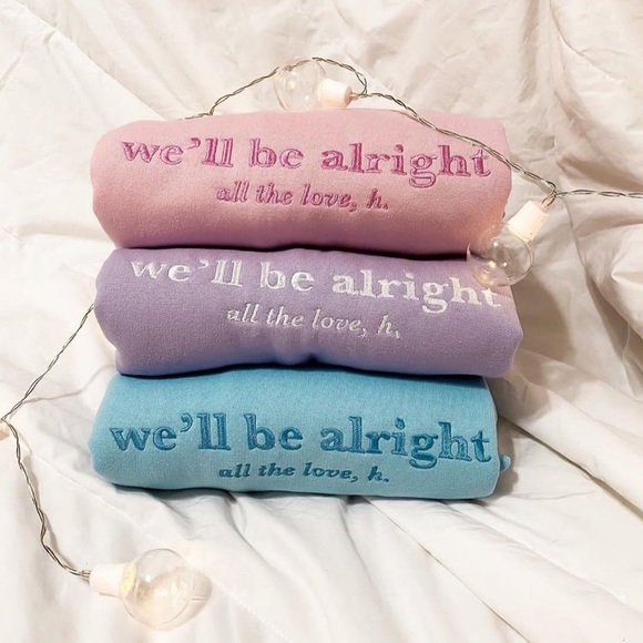 harry styles rare "we'll be alright" crewneck - Picture 1 of 3